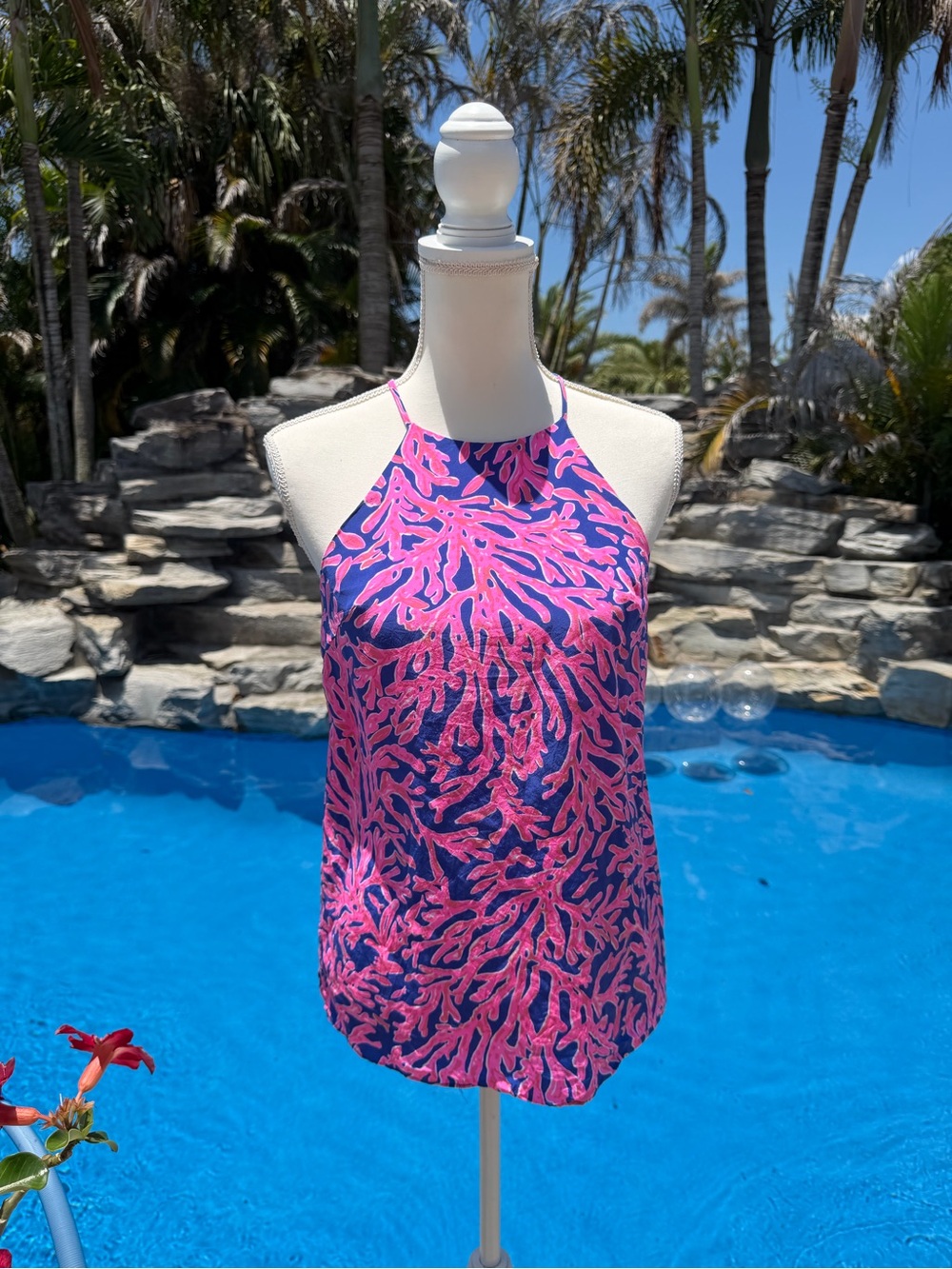 Lilly Pulitzer Pink & Blue Halter Camisole